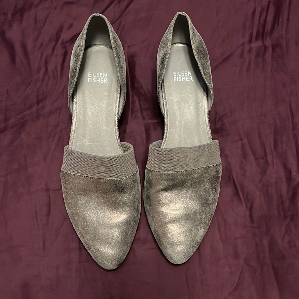 eileen fisher metallic D'orsay Pumps size 10